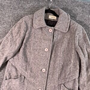 Vintage Herman Kay Gray Wool Coat‎ Old Money Minimalist Quiet Luxury USA Made